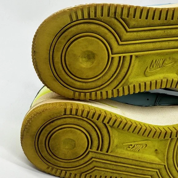 Vintage Nike Air Force 1 Low Pixie Shoes Mens Size 10.5 Blue Lime 312945-412